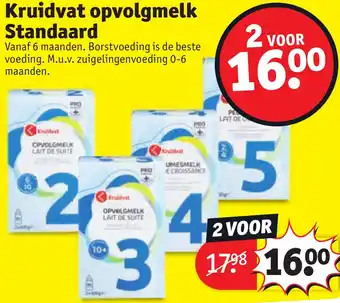 Kruidvat Kruidvat opvolgmelk Standaard aanbieding