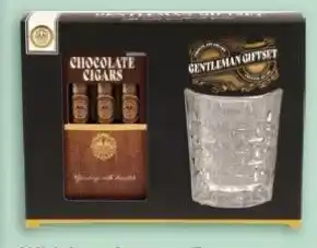 Boekenvoordeel Whiskeyglas met 3 Chocolade Sigaren aanbieding