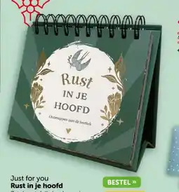 Boekenvoordeel Just for you Rust in je hoofd aanbieding