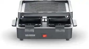 Amazon SEVERIN RG 2370 Mini Raclette-Grill, 600, Kunststof, Zwart aanbieding