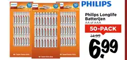 Vomar Voordeelmarkt Philips Longlife Batterijen aanbieding