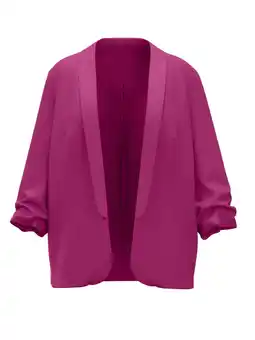 Wehkamp PIECES Curve rechtvallende blazer PCBOSS fuchsia aanbieding