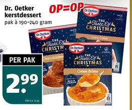 Poiesz Dr. Oetker kerstdessert aanbieding