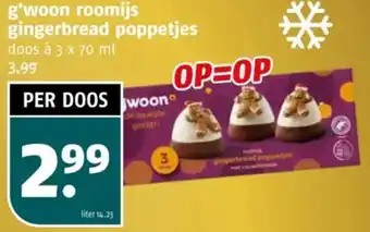 Poiesz g'woon roomijs gingerbread poppetjes aanbieding