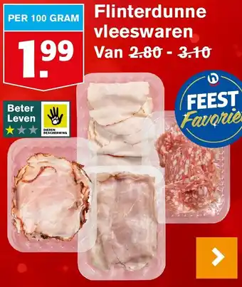 Hoogvliet Flinterdunne vleeswaren aanbieding