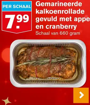 Hoogvliet Gemarineerde kalkoenrollade gevuld met appel en cranberry aanbieding