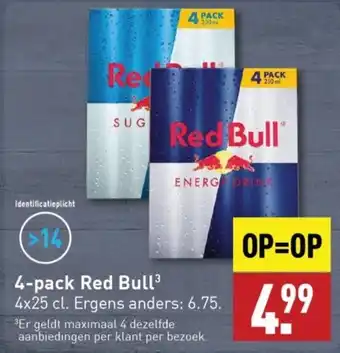 ALDI 4-pack Red Bull aanbieding