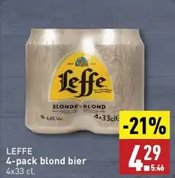 ALDI Leffe 4-pack blond bier aanbieding