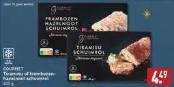 ALDI Tiramisu of frambozen hazelnoot schuimrol aanbieding