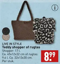 ALDI Teddy shopper of rugtas aanbieding