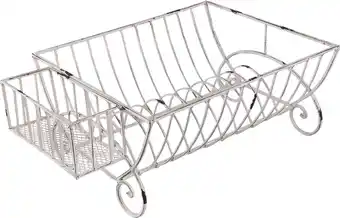 Bol.com Clayre & Eef Droogrek 42x29x17 cm Wit Ijzer Rechthoek aanbieding