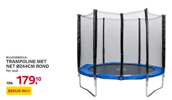 Praxis Trampoline met net 244cm rond aanbieding