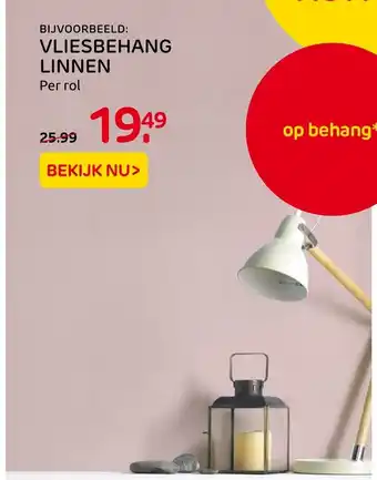 Praxis Vliesbehang Linnen aanbieding