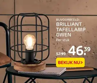 Praxis Brilliant Tafellamp Gwen aanbieding