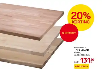 Praxis Tafelblad aanbieding