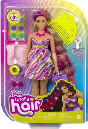 Bol.com Barbie Totally Hair Doll - Paars roze - Barbiepop aanbieding