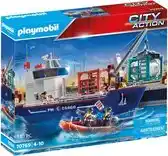 Bol.com PLAYMOBIL City Action Cargo Groot containerschip met douaneboot - 70769 aanbieding