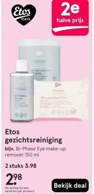 Etos Etos gezichtsreiniging aanbieding