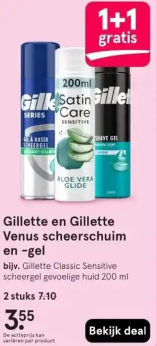 Etos Gillette en Gillette Venus scheerschuim en gel aanbieding