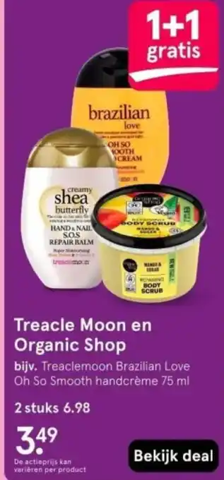 Etos Treacle Moon en Organic Shop aanbieding