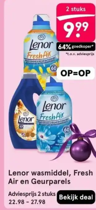 Etos Lenor wasmiddel, Fresh Air en Geurparels aanbieding