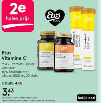 Etos Etos Vitamine C aanbieding