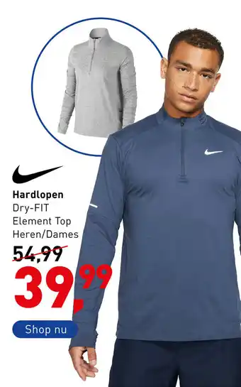 Intersport Nike Hardlopen Dry-FIT Element Top heren/dames aanbieding