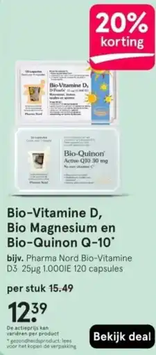 Etos Bio-Vitamine D, Bio Magnesium en Bio-Quinon Q-10 aanbieding