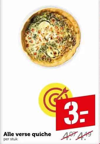 Coop Alle verse quiche aanbieding