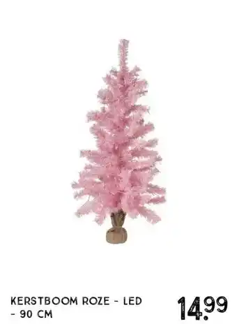 Xenos Kerstboom roze - LED - 90 cm aanbieding