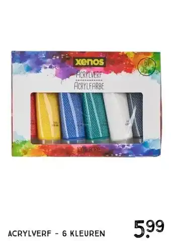 Xenos Acrylverf - 6 kleuren aanbieding