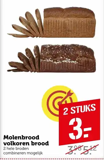 Coop Molenbrood volkoren brood aanbieding