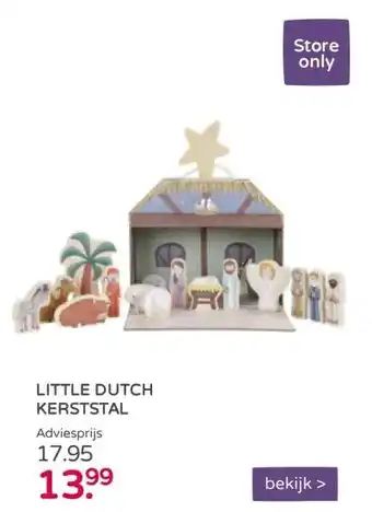 Prenatal LITTLE DUTCH KERSTSTAL aanbieding