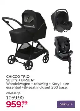 Prenatal CHICCO TRIO SEETY + BI-SEAT aanbieding