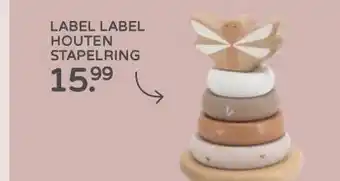 Prenatal LABEL LABEL HOUTEN STAPELRING aanbieding