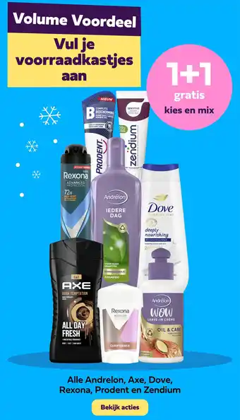 Plein.nl Alle Andrelon, Axe, Dove, Rexona, Prodent en Zendium aanbieding