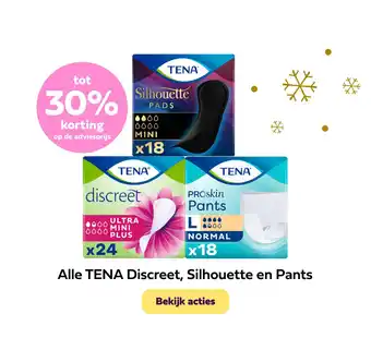 Plein.nl Alle TENA Discreet, Silhouette en Pants aanbieding