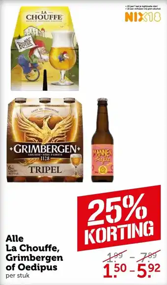 Coop Alle La Chouffe, Grimbergen of Oedipus aanbieding