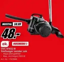 MediaMarkt OVC 81822 B Stofzuiger zonder zak aanbieding