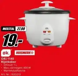 MediaMarkt ORI 1140 Rijstkoker aanbieding