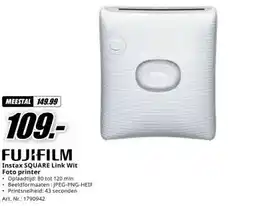 MediaMarkt FUJIFILM Instax SQUARE Link Wit Foto printer aanbieding