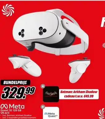 MediaMarkt Meta Quest 35 128 GB VR-bril aanbieding