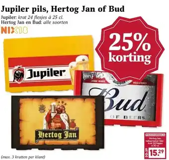 MCD Supermarkt Jupiler pils, Hertog Jan of Bud aanbieding