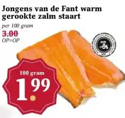 MCD Supermarkt Jongens van de Fant warm gerookte zalm staart aanbieding