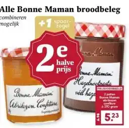 MCD Supermarkt Alle Bonne Maman broodbeleg aanbieding