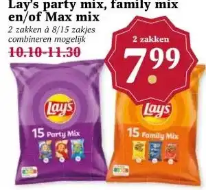 MCD Supermarkt Lay's party mix, family mix en/of Max mix aanbieding