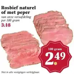 MCD Supermarkt Rosbief naturel of met peper aanbieding