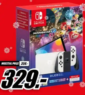 MediaMarkt Nintendo Switch + Mario Kart 8 Deluxe 12 maanden Nintendo Switch Online Console aanbieding