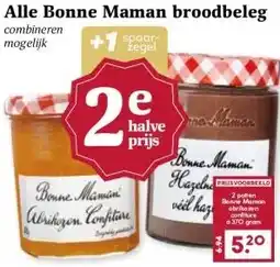 MCD Supermarkt Alle Bonne Maman broodbeleg aanbieding