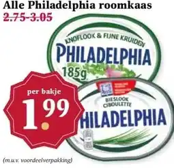 MCD Supermarkt Alle Philadelphia roomkaas aanbieding